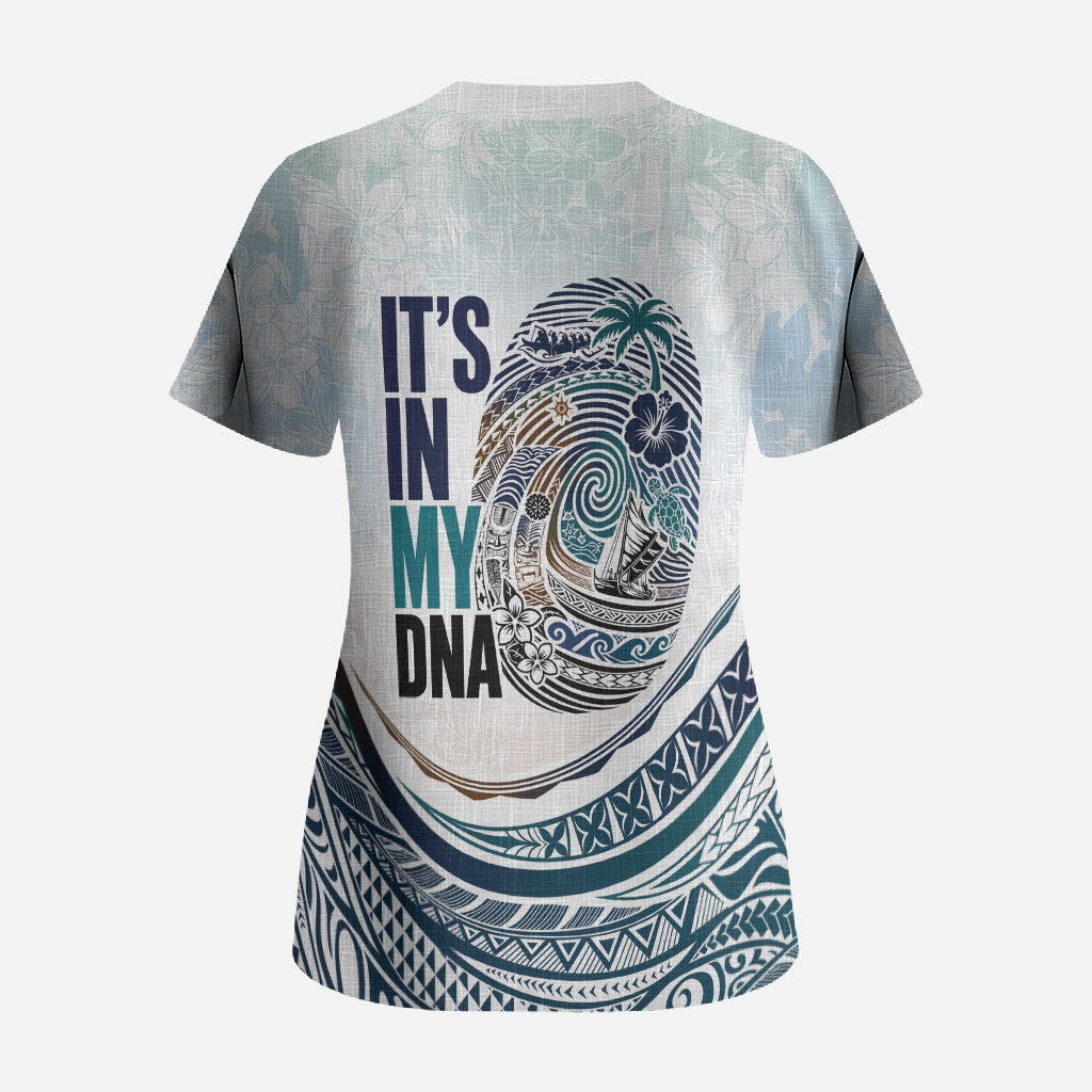 Pasifika It's In My DNA Scrub Top Islands Pride LT7 - Polynesian Pride