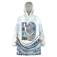 Pasifika It's In My DNA Wearable Blanket Hoodie Islands Pride LT7 One Size White - Polynesian Pride