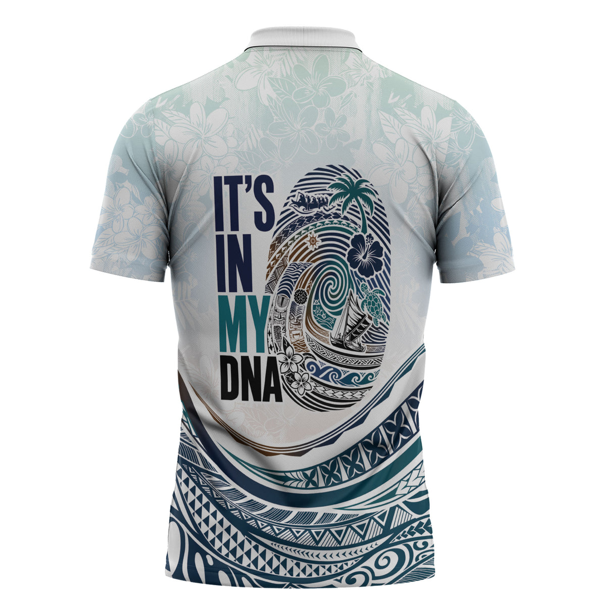 Pasifika It's In My DNA Zipper Polo Shirt Islands Pride LT7 - Polynesian Pride