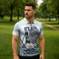 Pasifika It's In My DNA Zipper Polo Shirt Islands Pride LT7 - Polynesian Pride