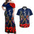 Anzac Day Aussie Mix Maori In Memories Couples Matching Off Shoulder Maxi Dress and Hawaiian Shirt LT7 Blue - Polynesian Pride