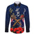 Anzac Day Aussie Mix Maori In Memories Family Matching Puletasi and Hawaiian Shirt LT7 Dad's Shirt - Long Sleeve Blue - Polynesian Pride