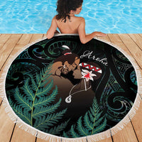 Maori Hongi Valentine Beach Blanket Aroha Ahau Ki A Koe LT7 - Polynesian Pride