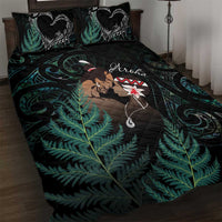 Maori Hongi Valentine Quilt Bed Set Aroha Ahau Ki A Koe LT7 Emerald - Polynesian Pride