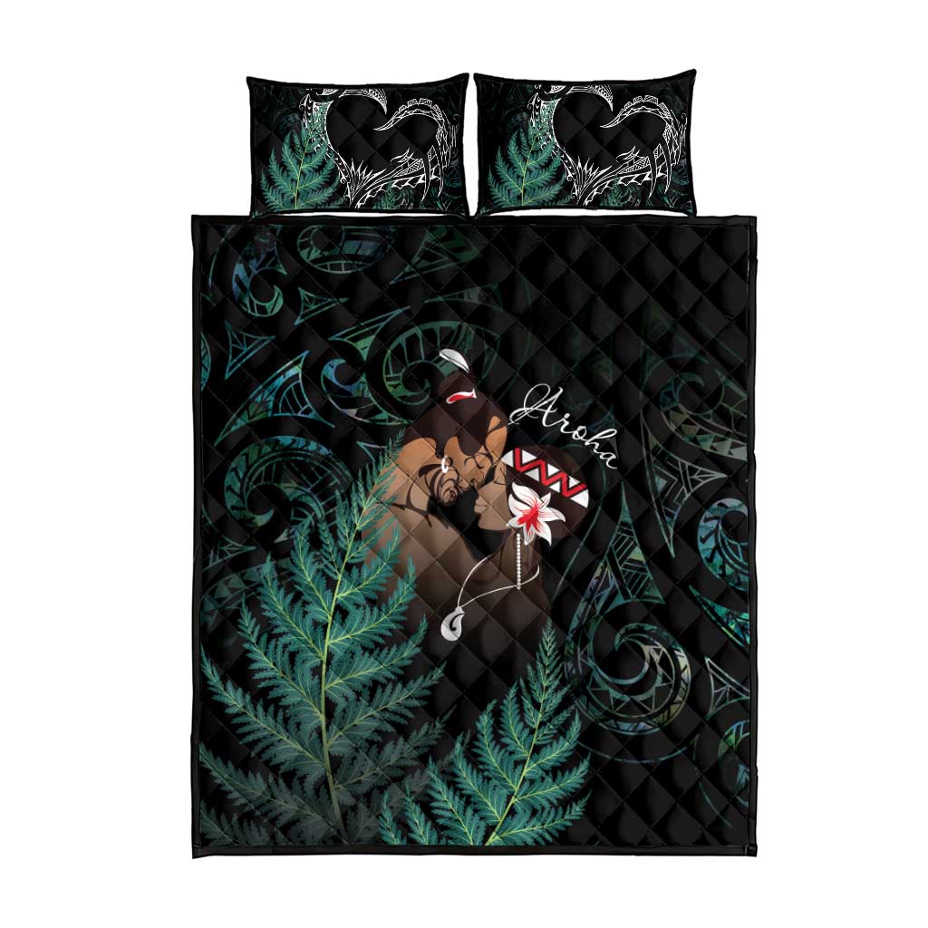 Maori Hongi Valentine Quilt Bed Set Aroha Ahau Ki A Koe LT7 - Polynesian Pride