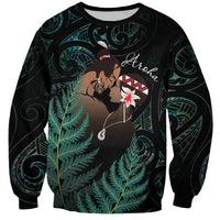 Maori Hongi Valentine Sweatshirt Aroha Ahau Ki A Koe LT7 Unisex Emerald - Polynesian Pride