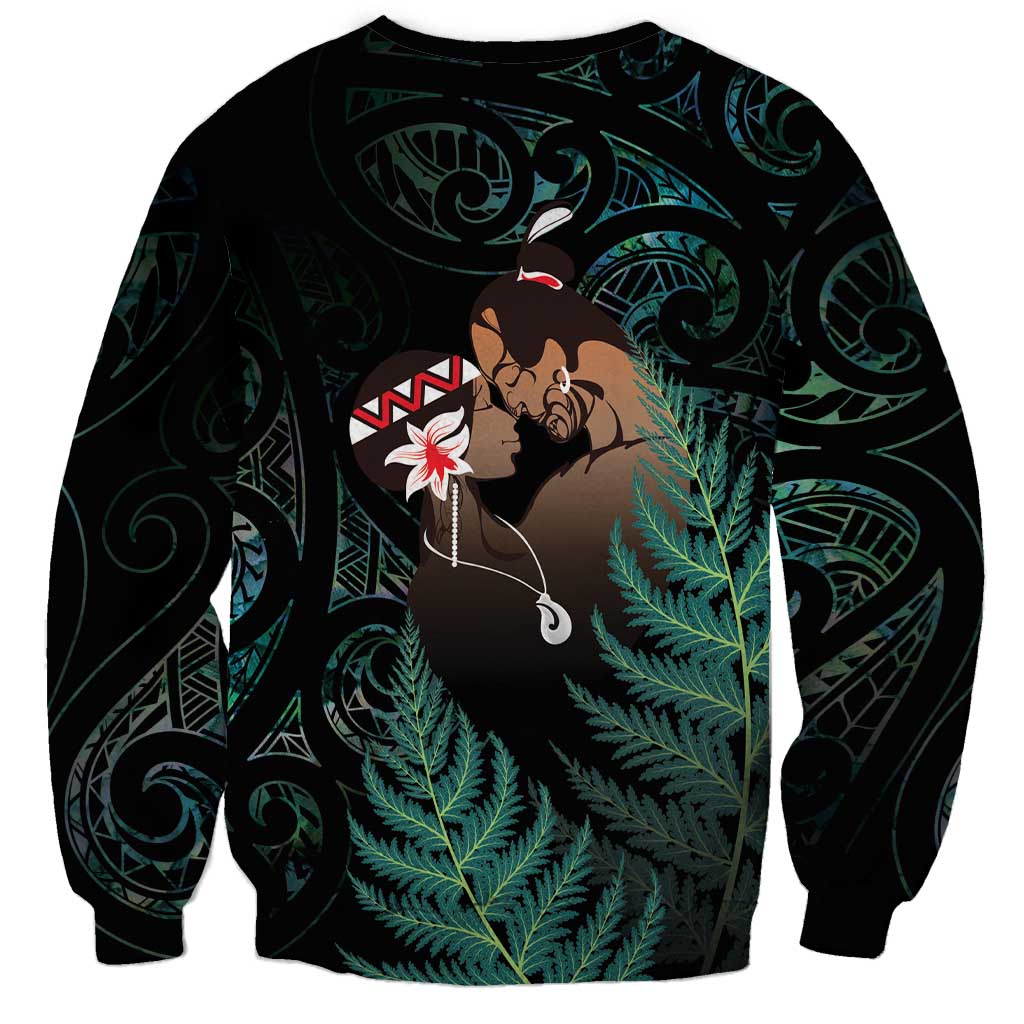 Maori Hongi Valentine Sweatshirt Aroha Ahau Ki A Koe LT7 - Polynesian Pride
