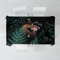 Maori Hongi Valentine Tablecloth Aroha Ahau Ki A Koe LT7 Emerald - Polynesian Pride