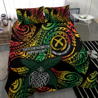 Vanuatu Indipendens Dei Bedding Set Mix Traditional Sand Drawing LT7 - Polynesian Pride