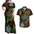 Vanuatu Indipendens Dei Couples Matching Off Shoulder Maxi Dress and Hawaiian Shirt Mix Traditional Sand Drawing