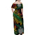 Vanuatu Indipendens Dei Family Matching Off Shoulder Maxi Dress and Hawaiian Shirt Mix Traditional Sand Drawing