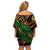 Vanuatu Indipendens Dei Family Matching Off Shoulder Short Dress and Hawaiian Shirt Mix Traditional Sand Drawing