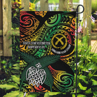 Vanuatu Indipendens Dei Garden Flag Mix Traditional Sand Drawing LT7 Garden Flag Colorful - Polynesian Pride