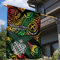 Vanuatu Indipendens Dei Garden Flag Mix Traditional Sand Drawing LT7 - Polynesian Pride
