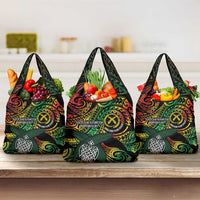 Vanuatu Indipendens Dei Grocery Bag Mix Traditional Sand Drawing LT7 3-pack One Size Colorful - Polynesian Pride