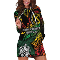 Vanuatu Indipendens Dei Hoodie Dress Mix Traditional Sand Drawing LT7 Colorful - Polynesian Pride