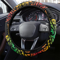 Vanuatu Indipendens Dei Steering Wheel Cover Mix Traditional Sand Drawing LT7 - Polynesian Pride