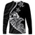 Personalised Guam Long Sleeve Shirt Tribal Turtles Curves Style - Black LT7 Unisex Black - Polynesian Pride