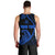 Personalised Guam Men Tank Top Tribal Turtles Curves Style - Blue LT7 - Polynesian Pride