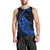 Personalised Guam Men Tank Top Tribal Turtles Curves Style - Blue LT7 - Polynesian Pride