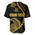 Personalised Guam Baseball Jersey Tribal Turtles Curves Style - Gold LT7 - Polynesian Pride