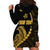 Personalised Guam Hoodie Dress Tribal Turtles Curves Style - Gold LT7 - Polynesian Pride