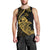 Personalised Guam Men Tank Top Tribal Turtles Curves Style - Gold LT7 - Polynesian Pride