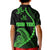 Personalised Guam Kid Polo Shirt Tribal Turtles Curves Style - Green LT7 - Polynesian Pride