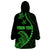 Personalised Guam Wearable Blanket Hoodie Tribal Turtles Curves Style - Green LT7 - Polynesian Pride