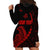 Personalised Guam Hoodie Dress Tribal Turtles Curves Style - Red LT7 - Polynesian Pride