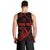 Personalised Guam Men Tank Top Tribal Turtles Curves Style - Red LT7 - Polynesian Pride