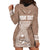 Personalised Guam Hoodie Dress Chamoro Latte Stone Mix Tropical - Brown LT7 - Polynesian Pride