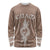 Personalised Guam Long Sleeve Shirt Chamoro Latte Stone Mix Tropical - Brown LT7 Unisex Brown - Polynesian Pride