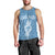 Personalised Guam Men Tank Top Chamoro Latte Stone Mix Tropical - Blue LT7 - Polynesian Pride