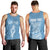 Personalised Guam Men Tank Top Chamoro Latte Stone Mix Tropical - Blue LT7 - Polynesian Pride