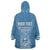 Personalised Guam Wearable Blanket Hoodie Chamoro Latte Stone Mix Tropical - Blue LT7 - Polynesian Pride