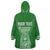 Personalised Guam Wearable Blanket Hoodie Chamoro Latte Stone Mix Tropical - Green LT7 - Polynesian Pride