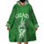 Personalised Guam Wearable Blanket Hoodie Chamoro Latte Stone Mix Tropical - Green LT7 - Polynesian Pride