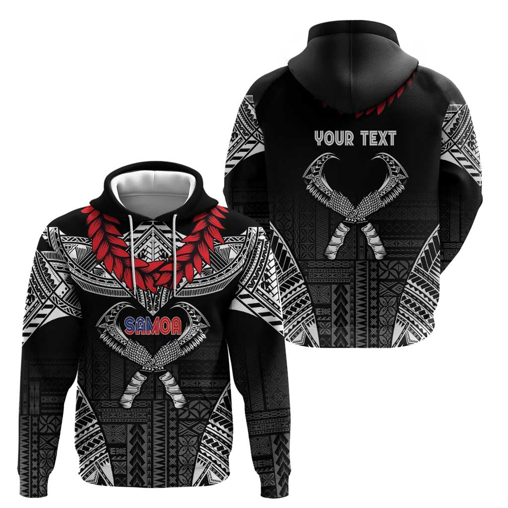 Personalized Talofa Samoa Hoodie Ulafala With Toa Nifo'oti - Black LT7 - Polynesian Pride