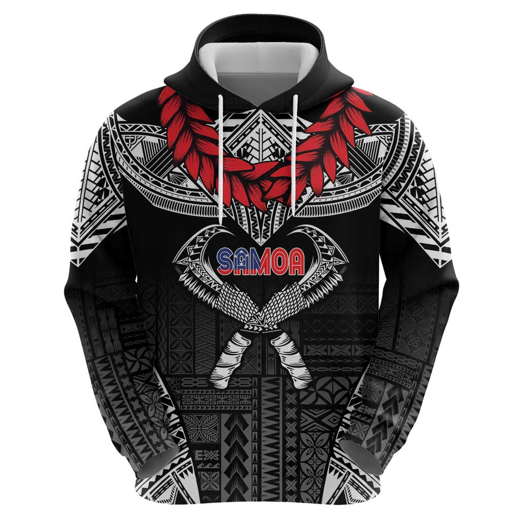 Personalized Talofa Samoa Hoodie Ulafala With Toa Nifo'oti - Black LT7 - Polynesian Pride