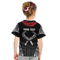 Personalized Talofa Samoa Kid T Shirt Ulafala With Toa Nifo'oti - Black LT7 - Polynesian Pride