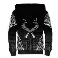 Personalized Talofa Samoa Sherpa Hoodie Ulafala With Toa Nifo'oti - Black LT7 - Polynesian Pride