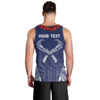 Personalized Talofa Samoa Men Tank Top Ulafala With Toa Nifo'oti - Blue LT7 - Polynesian Pride