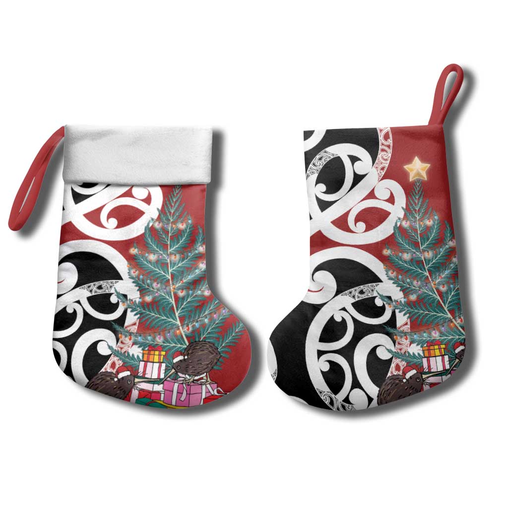 New Zealand Silver Fern Christmas Tree Christmas Stocking Meri Kirihimete LT7 - Polynesian Pride