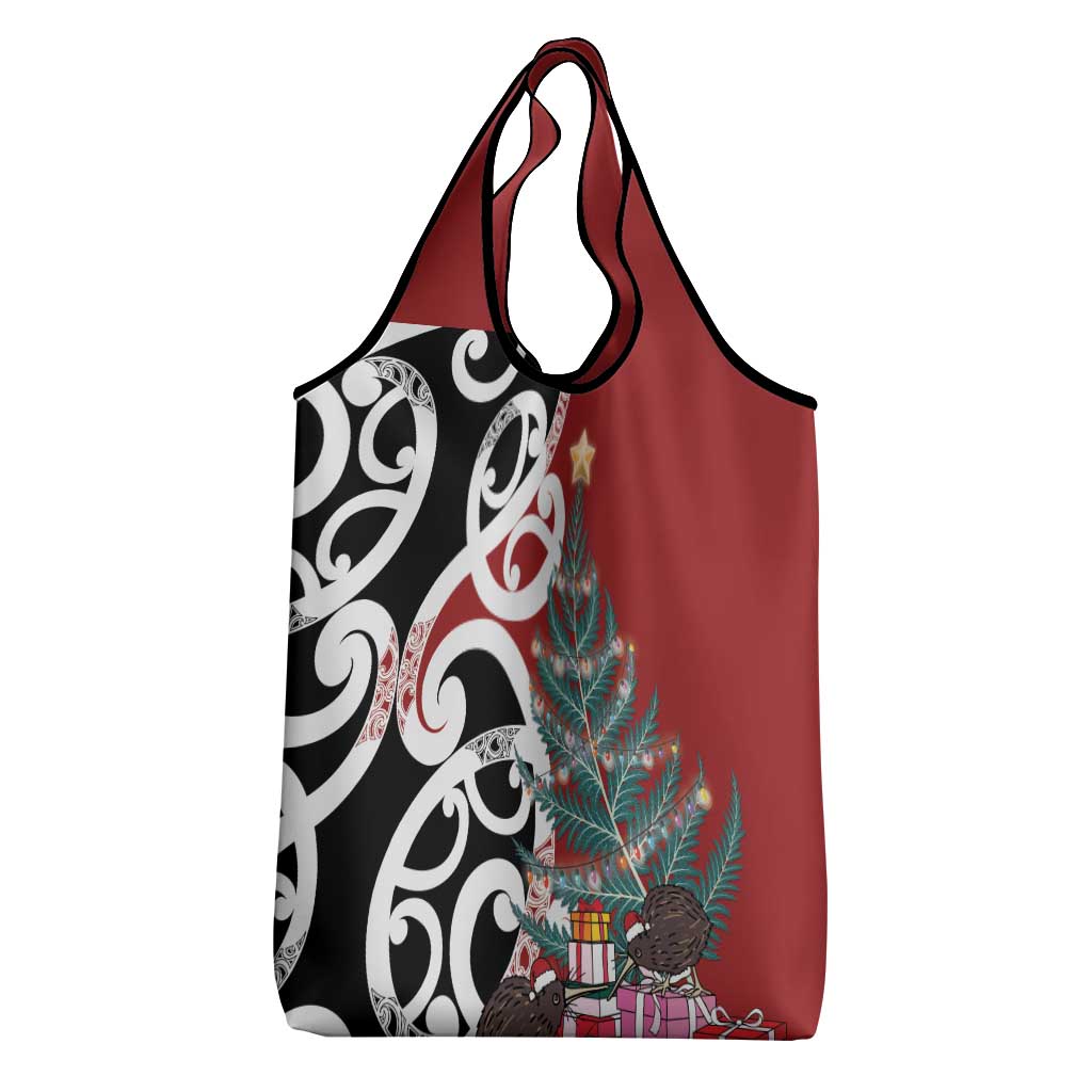 New Zealand Silver Fern Christmas Tree Grocery Bag Meri Kirihimete LT7 - Polynesian Pride