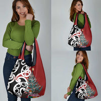 New Zealand Silver Fern Christmas Tree Grocery Bag Meri Kirihimete LT7 - Polynesian Pride