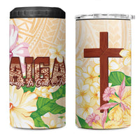 Samoa AIGA Floral Theme 4 in 1 Can Cooler Tumbler Always In God's Arms LT7 One Size: 16 oz Multicolor - Polynesian Pride