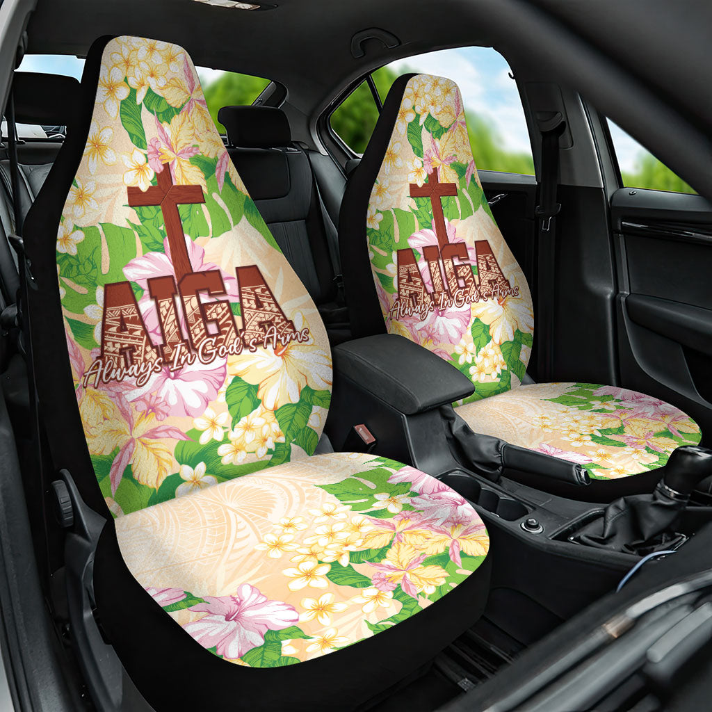Samoa AIGA Floral Theme Car Seat Cover Always In God's Arms