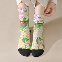 Samoa AIGA Floral Theme Crew Socks Always In God's Arms LT7 Crew Socks Multicolor - Polynesian Pride