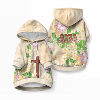 Samoa AIGA Floral Theme Pet Hoodie Always In God's Arms LT7 Pullover Multicolor - Polynesian Pride